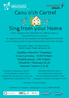 poster canu o'ch cartref